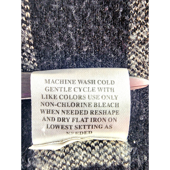 Como Vintage Multicolor Plaid Open Front Sleeveless Long Sweater Vest Size 1X - Picture 11 of 11